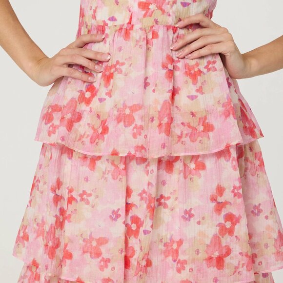 Vonnessa Pleated Tiered Maxi Dress NWT - Picture 4 of 4